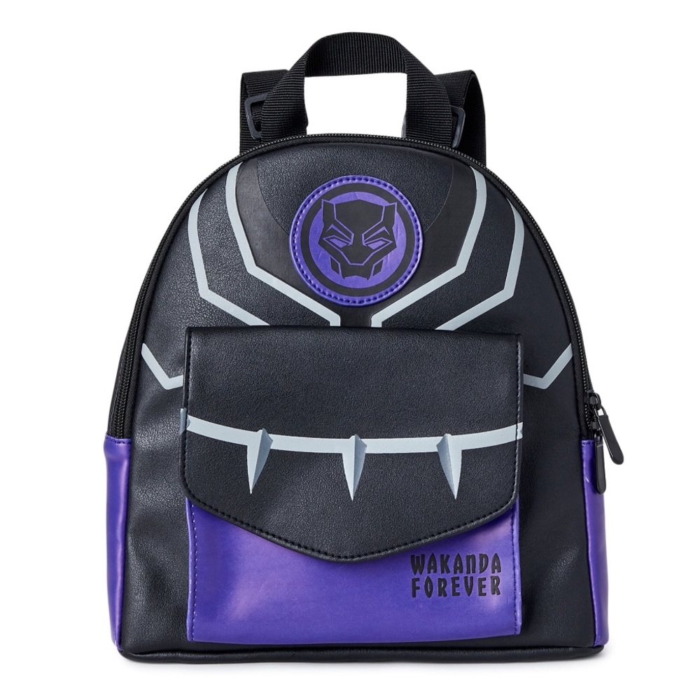 Marvel Black Panther Women's Mini Backpack Black Purple - Like New